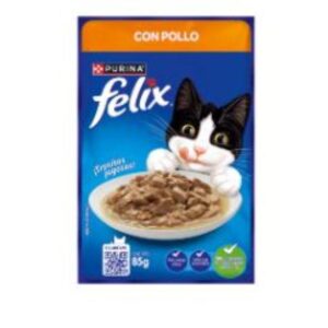 ALIMENTO HUMEDO PARA GATOS FELIX SABOR POLLO 85 GR