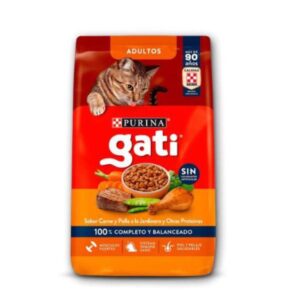 ALIMENTO PARA GATOS ADULTOS GATI SABOR CARNE Y POLLO 1 KG