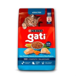 ALIMENTO PARA GATOS ADULTOS GATI SABOR PESCADO Y SALMON 1 KG