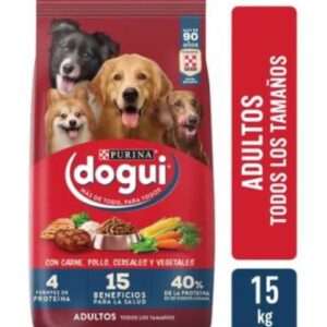 ALIMENTO PARA PERROS ADULTOS DOGUI CARNE Y POLLO 15 KG