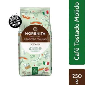 CAFÉ TOSTADO MORENITA BLEND TIPO ITALIANO MOLIDO 250 G