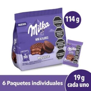 MINI ALFAJOR MILKA MOUSSE  6 X 19 GR