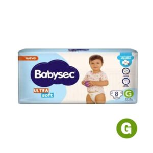PAÑALES BABYSEC ULTRA SOFT G 8 UN